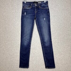 Aeropostale Skinny Jeans Womens 2 Blue Distressed Casual Denim Everyday